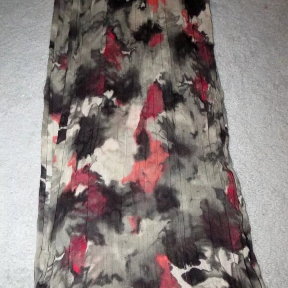 NY&Company Pink Black Tie Dye Oblong Scarf Wrap Shawl Sarong One Sz abt 72"x15" - Picture 6 of 13